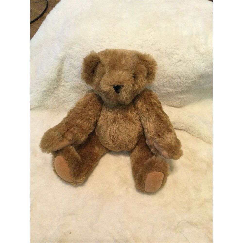 The Vermont Teddy Bear Company Fully Jointed 16" Light Brown Plush Bear